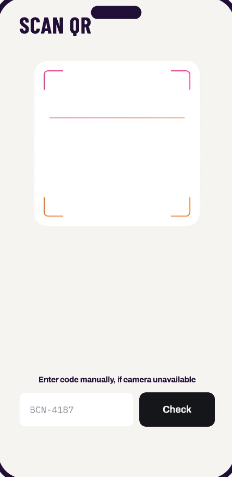 Partner app: QR scanner